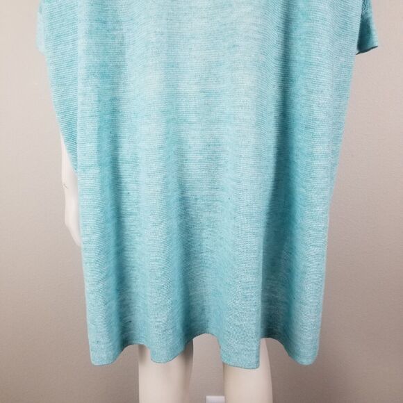 Eileen Fisher Light Blue Lagenlook Organic Linen Melange Pullover Tunic Size S/M - Picture 6 of 15